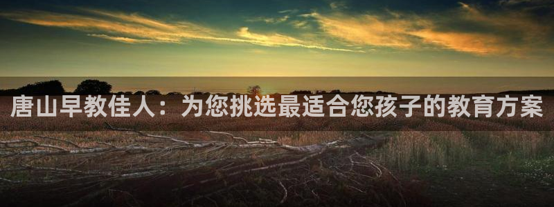 恒行2王74OOO5：唐山早教佳人：为您挑选最适合您孩子的教育方案