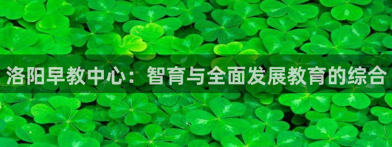 恒行娱乐蒋74OOO5：洛阳早教中心：智育与全面发展教育的综合