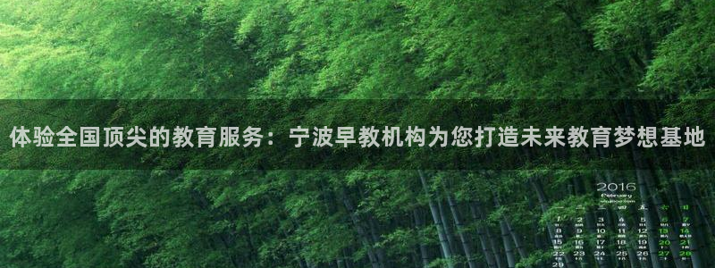恒行2褚74OOO5：体验全国顶尖的教育服务：宁波早教机构为您打造未来教育梦想基