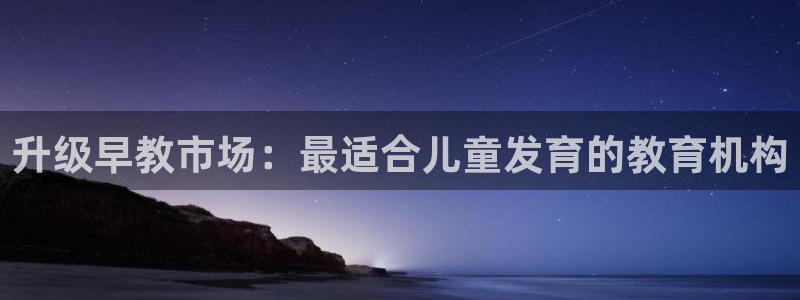 恒行代理总代主导 6ll5l：升级早教市场：最适合儿童发育的教育机构