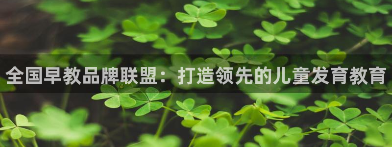 恒行2冯74OOO5：全国早教品牌联盟：打造领先的儿童发育教育