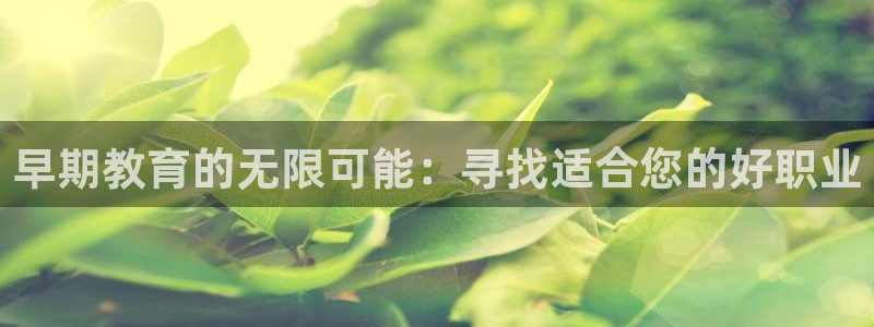 恒行娱乐5ll533主管正直：早期教育的无限可能：寻找适合您的好职业