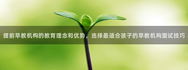 恒行2那74OO5：提前早教机构的教育理念和优势，选择最适合孩子的早教机构面试技
