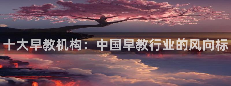 恒行娱乐掌74ooo5呀蚕：十大早教机构：中国早教行业的风向标