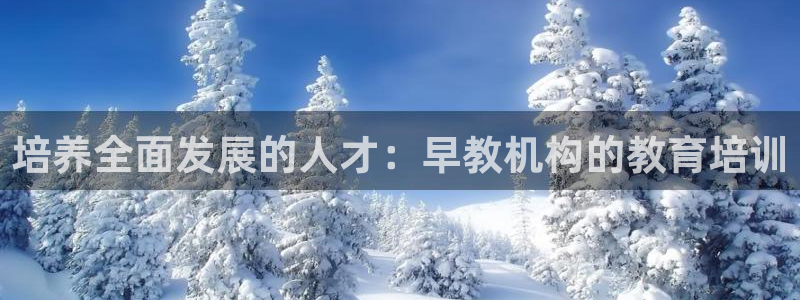 恒行招商老大诚挚 6ll5l：培养全面发展的人才：早教机构的教育培训