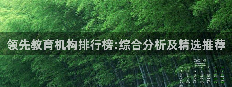 恒行主管总代6ll5l周至：领先教育机构排行榜:综合分析及精选推荐