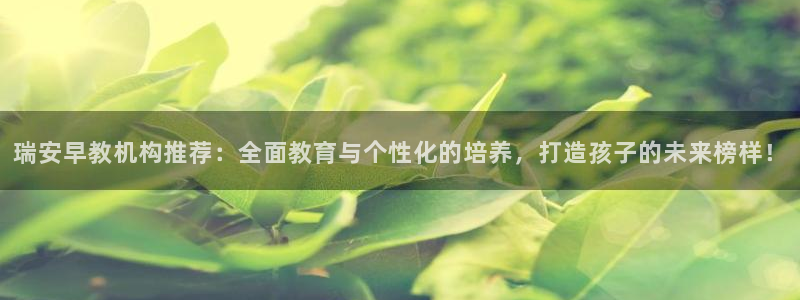 恒行代理总代主导 6ll5l：瑞安早教机构推荐：全面教育与个性化的培养，打造孩子