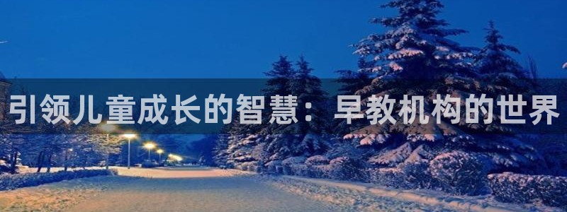 恒行娱乐蒋74OOO5：引领儿童成长的智慧：早教机构的世界