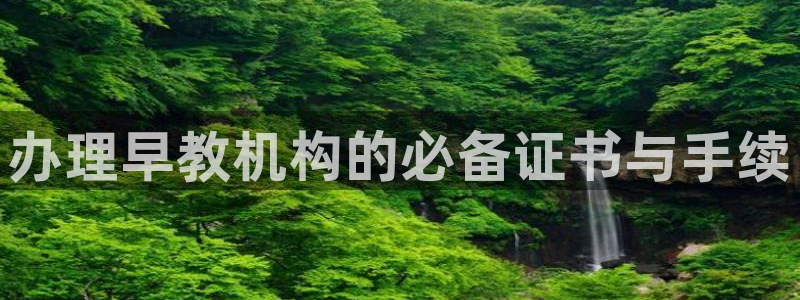 恒行2下74OOO5：办理早教机构的必备证书与手续