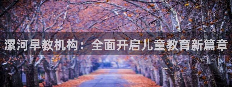 恒行2尤74OOO5:漯河早教机构:全面开启儿童教育新篇章