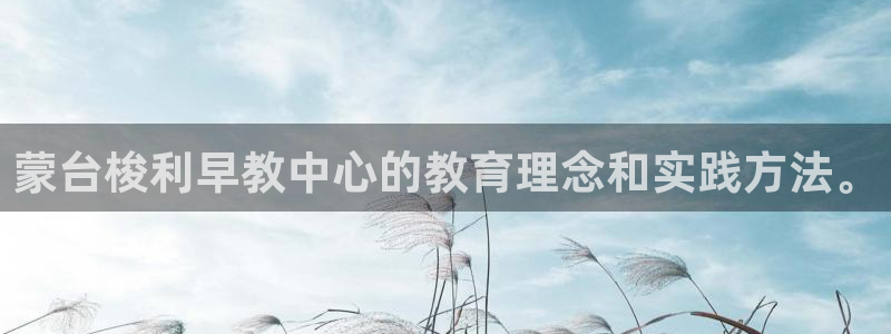 恒行登录就搜6ll5l:蒙台梭利早教中心的教育理念和实践方法。
