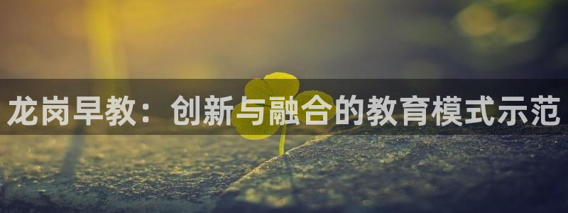恒行2冯74OOO5:龙岗早教:创新与融合的教育模式示范