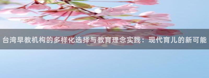 恒行2许74OOO5：台湾早教机构的多样化选择与教育理念实践：现代育儿的新可能